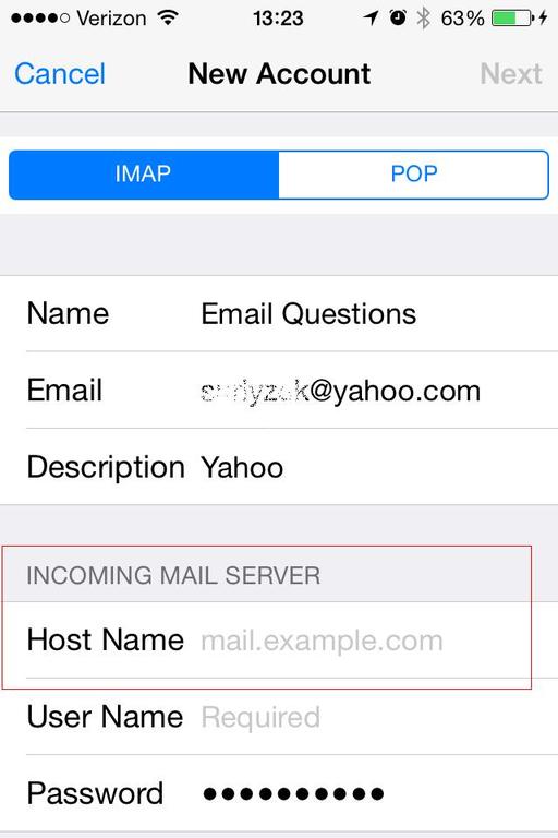 How To Manually Setup A Yahoo Mail Account On An Iphone Using Imap