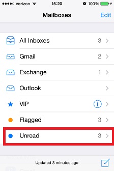 iPhone mail app Unread email.jpg