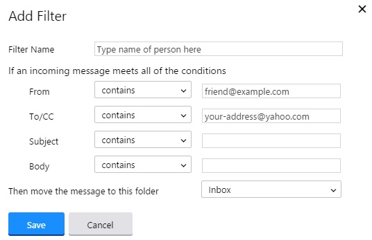 Yahoo create message filter rule.jpg